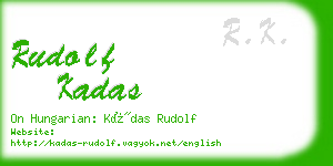 rudolf kadas business card